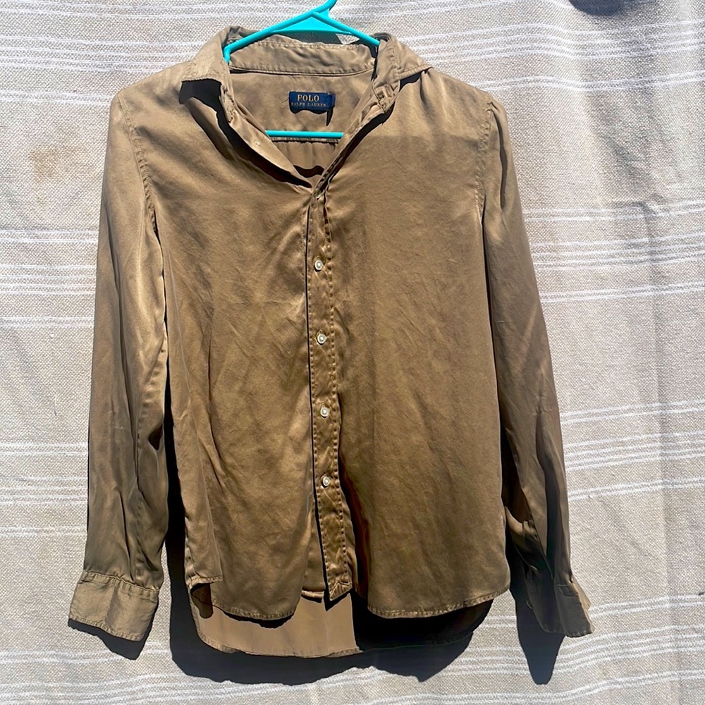 100% silk Ralph Lauren business top